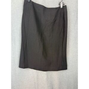 Halogen Black Classic Pencil Skirt Knee Length Seam Detail Back Zip Lined 6 Work